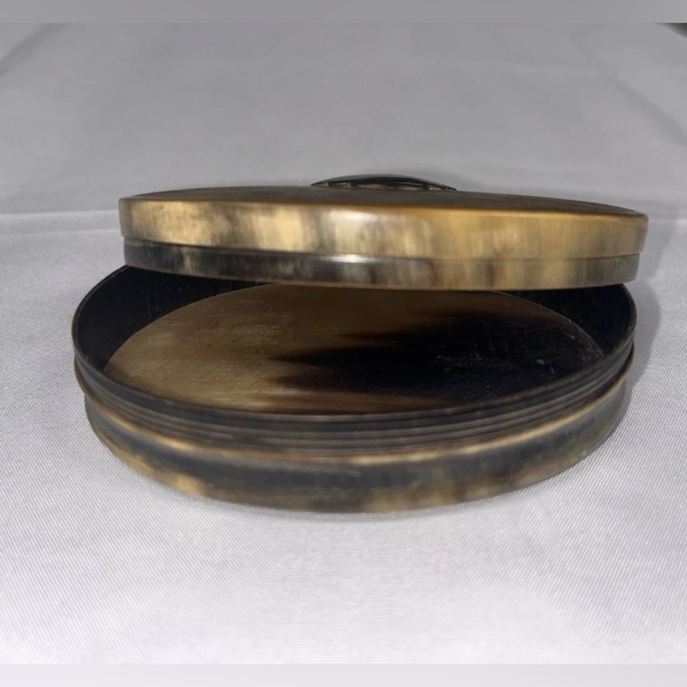 ANTIQUE SCOTTISH MOUNTED COW HORN SNUFF BOX c1900 DUNNINGHAM & CO - Picture 5 of 5